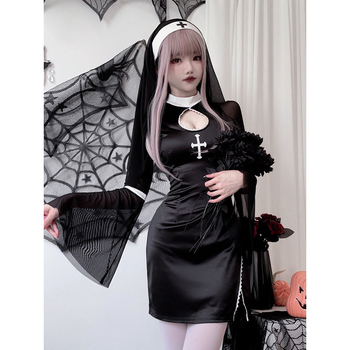Halloween Ενηλίκων Cosplay Στολή Βρικόλακα Goth Γοτθική Σκοτεινή Σταυροειδής Στάση Ρόλων