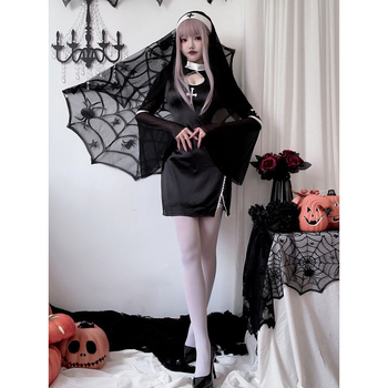 Halloween Ενηλίκων Cosplay Στολή Βρικόλακα Goth Γοτθική Σκοτεινή Σταυροειδής Στάση Ρόλων