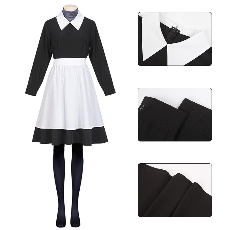 Mantra vissza a csatába cosplay ruházat fekete Jingmei Li szobalány Ghost Song Ji Qihai Jianren anime cosplay ruházat női