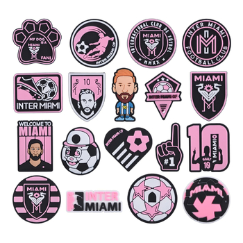 ülikond spordijalgpalli koomiksiauguga kingad lilledega kingade pandlaga isetegemise eemaldatavad kingad dekoratiivsed aksessuaarid hulgimüük PVC pehme liim