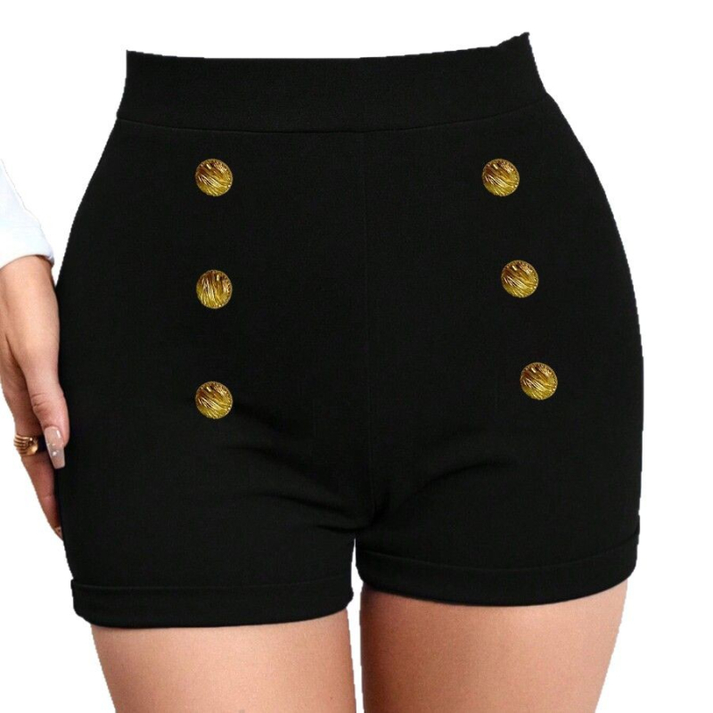 Amazon Διασυνοριακά Ευρωπαϊκά και Αμερικανικά Νέα Γυναικεία Ρούχα, Κομψά Σορτς Μεγάλου Μεγέθους σε Καθαρό Χρώμα