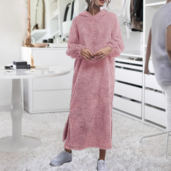 Amazon AliExpress Európa és az Egyesült Államok határokon átnyúló új kapucnis, bő, hosszú ujjú otthoni ruházati ruha