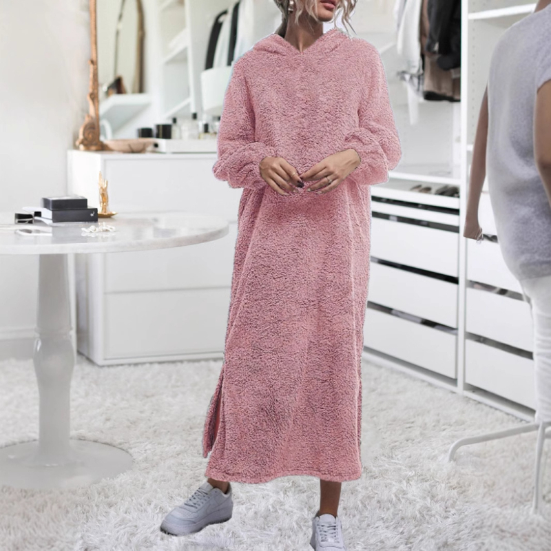 Amazon AliExpress Európa és az Egyesült Államok határokon átnyúló új kapucnis, bő, hosszú ujjú otthoni ruházati ruha