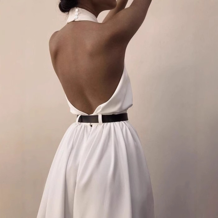 2022 Ευρωπαϊκό και Αμερικανικό Εξωτερικό Εμπόριο Νέα Γυναικεία Ευχή Dunhuang Σέξι Αμάνικο Παντελόνι με Ανοιχτή Πλάτη και Άνοιγμα Μανικιών