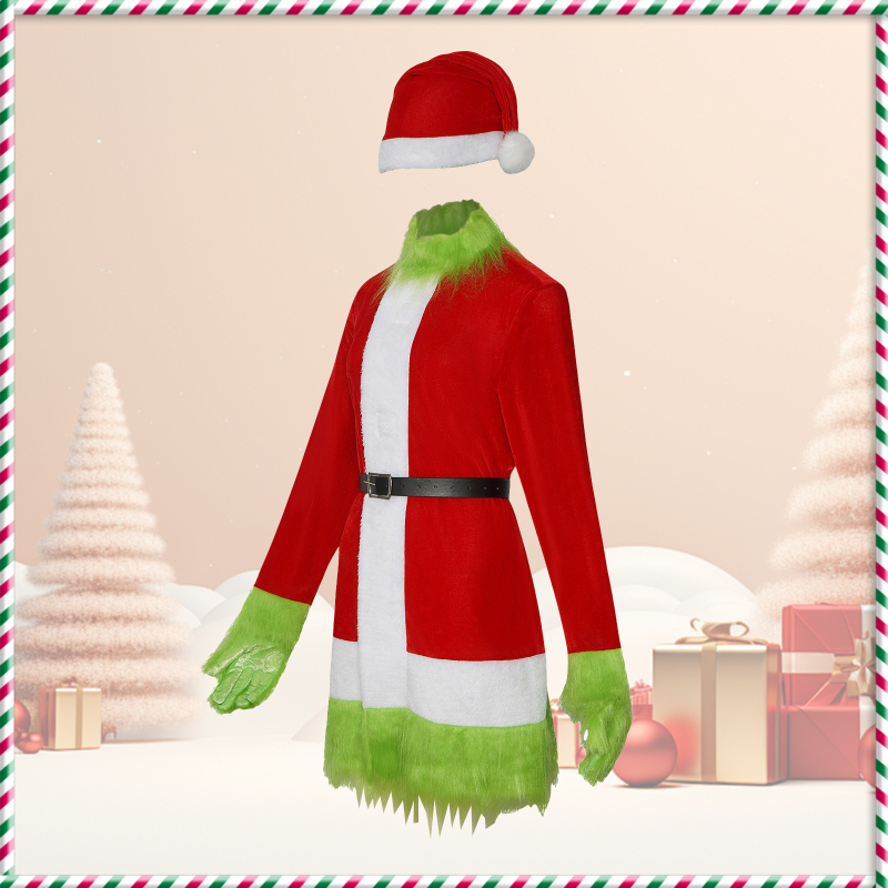 Karácsonyi cos ruha Karácsonyi álarcosbál Grinch Grinch cosplay Buli Színpadi Előadás Ruha