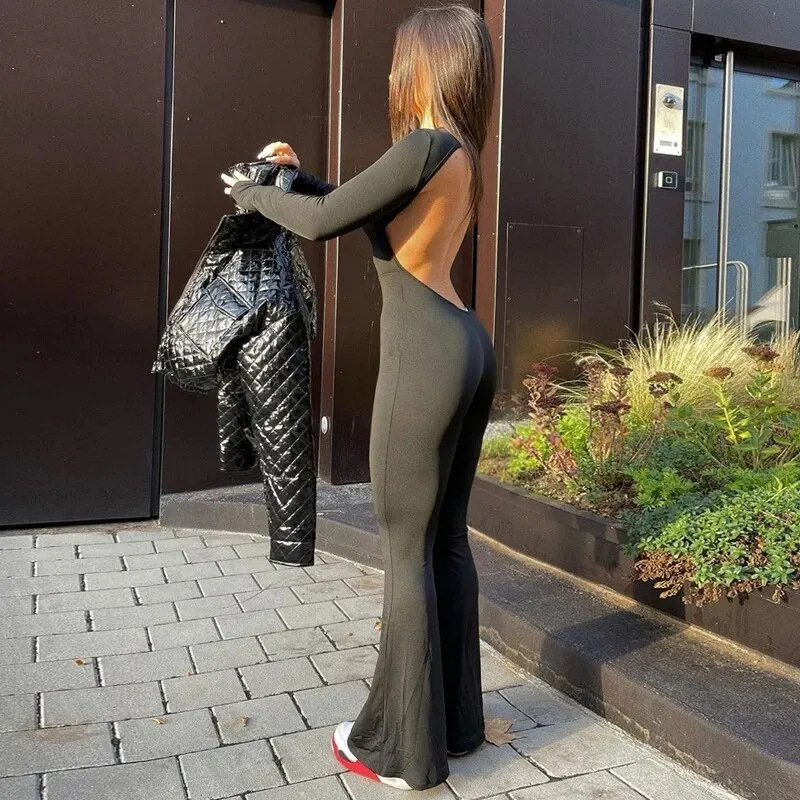 AC469 Γυναικεία ολόσωμη φόρμα με μακριά μανίκια, λεπτή και καυτή, φθινοπωρινή και χειμερινή γραμμή, για γυναίκες, σε ευρωπαϊκό και αμερικανικό στυλ, χονδρικής.