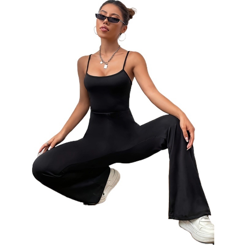 Σέξι γυναικεία ολόσωμη φόρμα 2024 Καλοκαίρι νέα διασυνοριακή εξωτερική εμπορική ευρωπαϊκή και αμερικανική Amazon μονόχρωμη sling slim ολόσωμη φόρμα