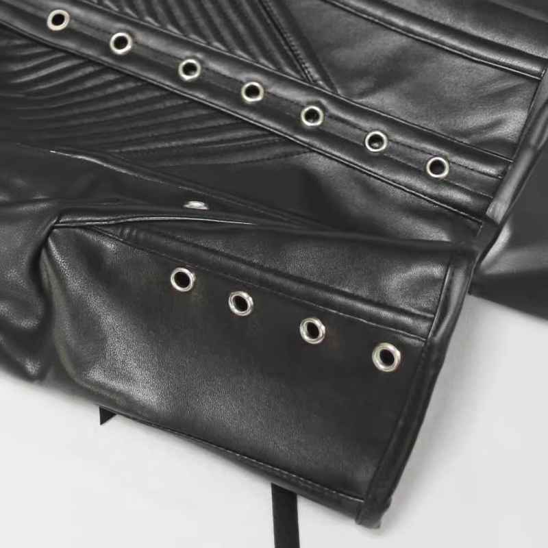 PU odos vintažinis gotikinis steampunk gotikinis roko dirželio korseto viršus