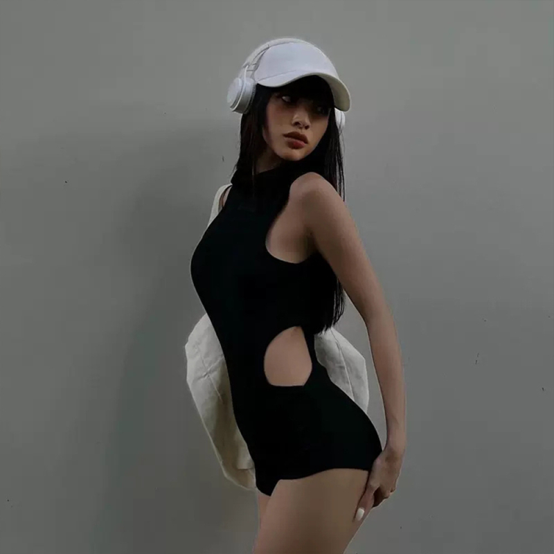 Édes és fűszeres stílusú, feszes, hárompontos overál, nyári, új, magas derekú, kivágott, niche karcsú fitnesznadrág nőknek