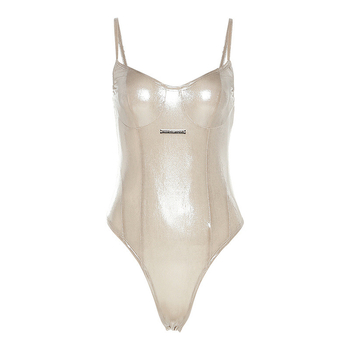 2024 m. europietiško ir amerikietiško stiliaus, tarpvalstybinis, vasarinis, naujas moteriškas, vienspalvis, plonas, gatvės mados, seksualus, be nugaros kombinezonas su dirželiu.