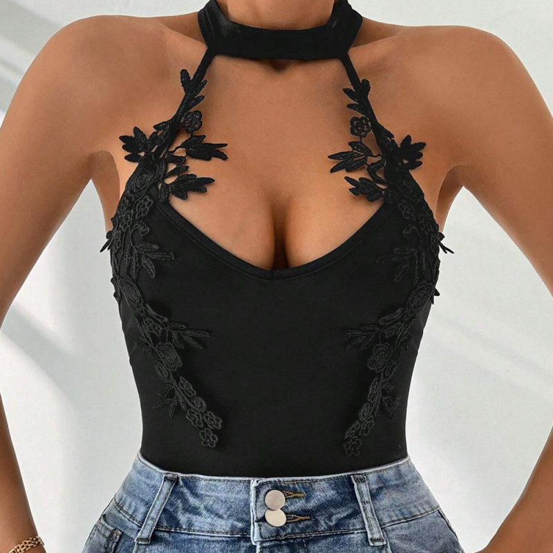 Amazon határokon átnyúló női divatos hétköznapi overál 2025 tavaszi és nyári új csipke jacquard dizájnú overál