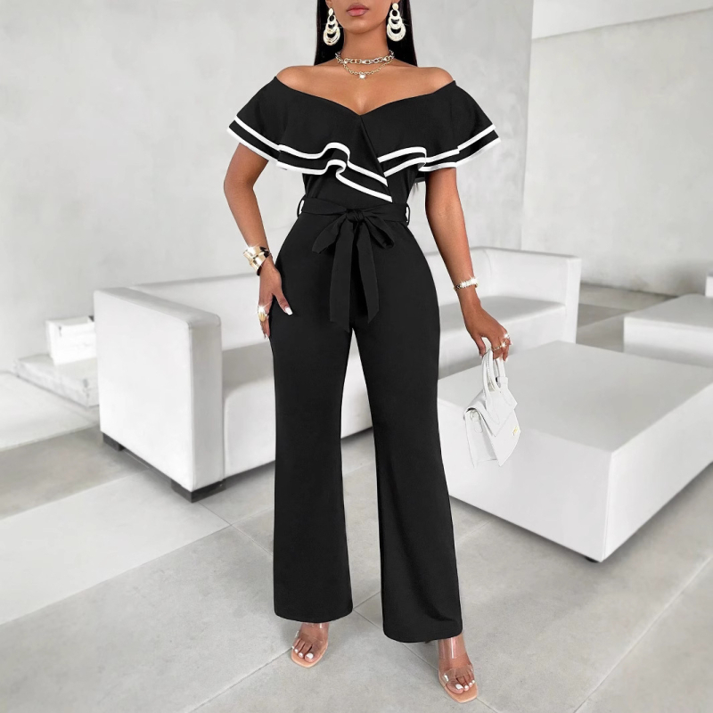 Ευρωπαϊκή και αμερικανική Amazon διασυνοριακή γυναικεία ολόσωμη φόρμα ιδιοσυγκρασίας νέας μόδας με φαρδιά παντελόνια