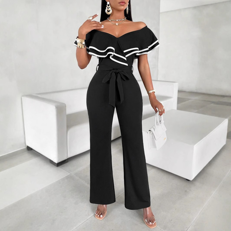 Ευρωπαϊκή και αμερικανική Amazon διασυνοριακή γυναικεία ολόσωμη φόρμα ιδιοσυγκρασίας νέας μόδας με φαρδιά παντελόνια