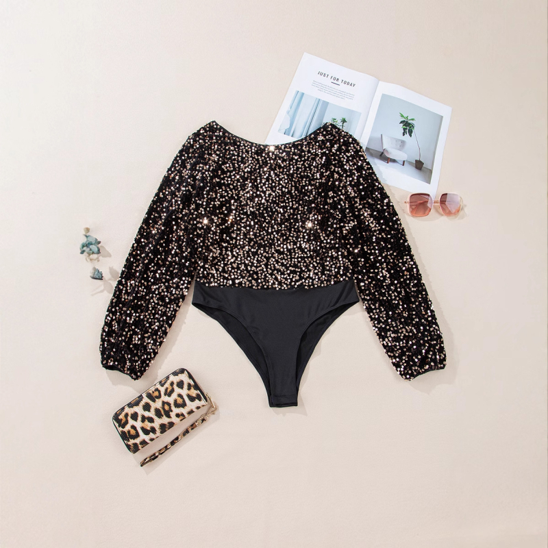 Shiying Φθινοπωρινό Νέο Πουλόβερ με V-Γιακά, Γυναικείο Μπλούζα με Ευρωπαϊκό και Αμερικανικό Σχέδιο, Sense Sequins, Στενή Εφαρμογή, Στενή Εφαρμογή, Γυναικείο Κορμάκι