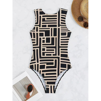Europietiškas ir amerikietiškas retro stiliaus aukštos klasės vienetinis maudymosi kostiumėlis moterims, naujas „Amazon Push-Up“ seksualus, plonas, greitai džiūstantis maudymosi kostiumėlis