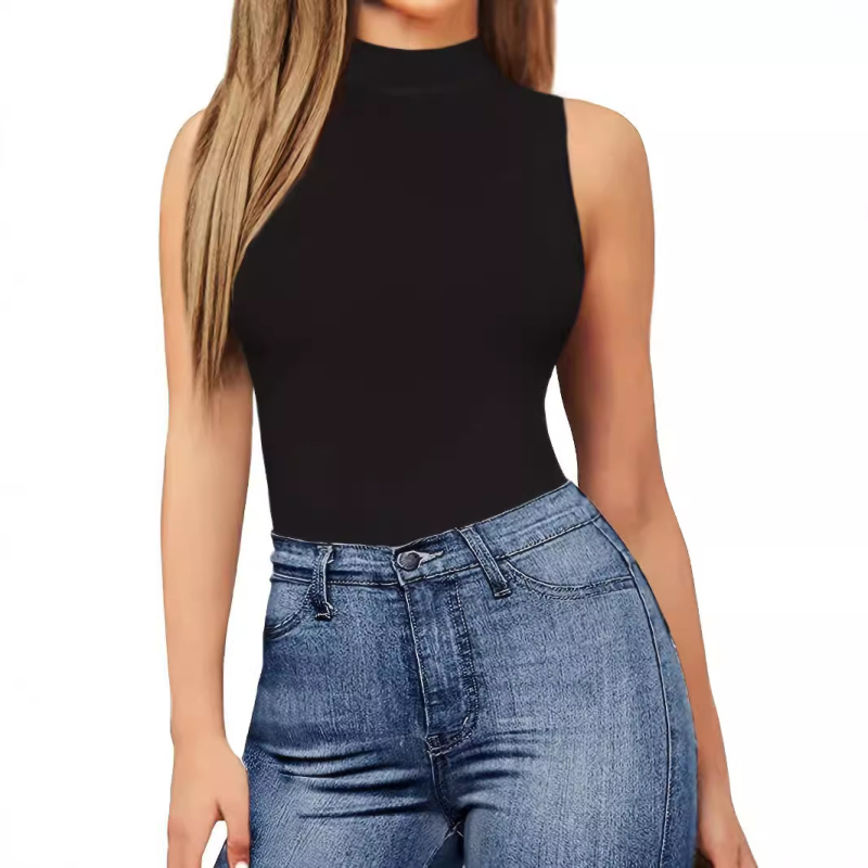 Προσαρμοσμένη ευρωπαϊκή και αμερικανική ολόσωμη φόρμα για όλες τις χώρες, δημοφιλής αμάνικη φόρμα, έλεγχος κοιλιάς, υψηλή ελαστικότητα, μαλακό κορμάκι, ασορτί γυναικείο τοπ