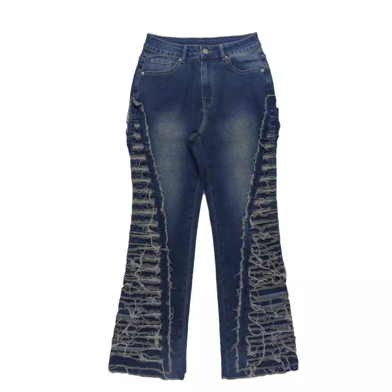 HK6611 Amazon Νέα Φθινοπωρινά Τζιν Σχεδιασμού Μόδας Cool and Skinny Wide Leg Παντελόνια Γυναικεία Παντελόνια
