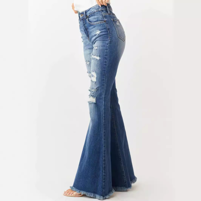 Ευρωπαϊκό και Αμερικανικό Φθινόπωρο και Χειμώνας, Νέα Γυναικεία Παντελόνια με Μεσαία Μέση, Στενή Εφαρμογή, Ελαστικά, Ρετρό, Φαρδιά, Γυναικεία Τζιν