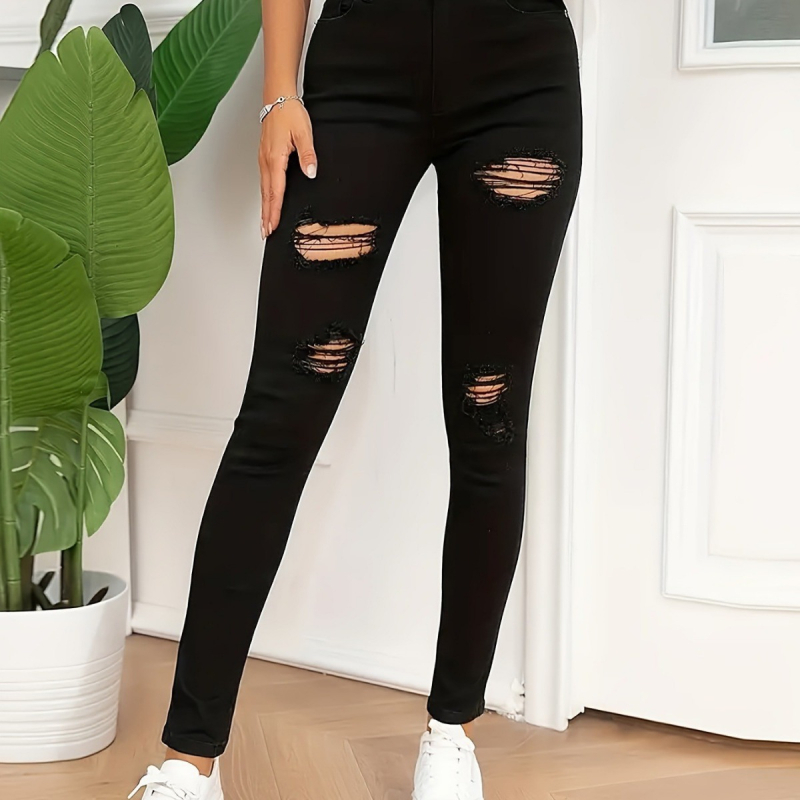 Amazon Διασυνοριακό Ευρωπαϊκό και Αμερικανικό 2023 Νέο Μοντέρνο Γυναικείο Στριμμένο Ελαστικό Τζιν με Μικρό Πέλμα, Σφιχτό Ψηλό Παντελόνι