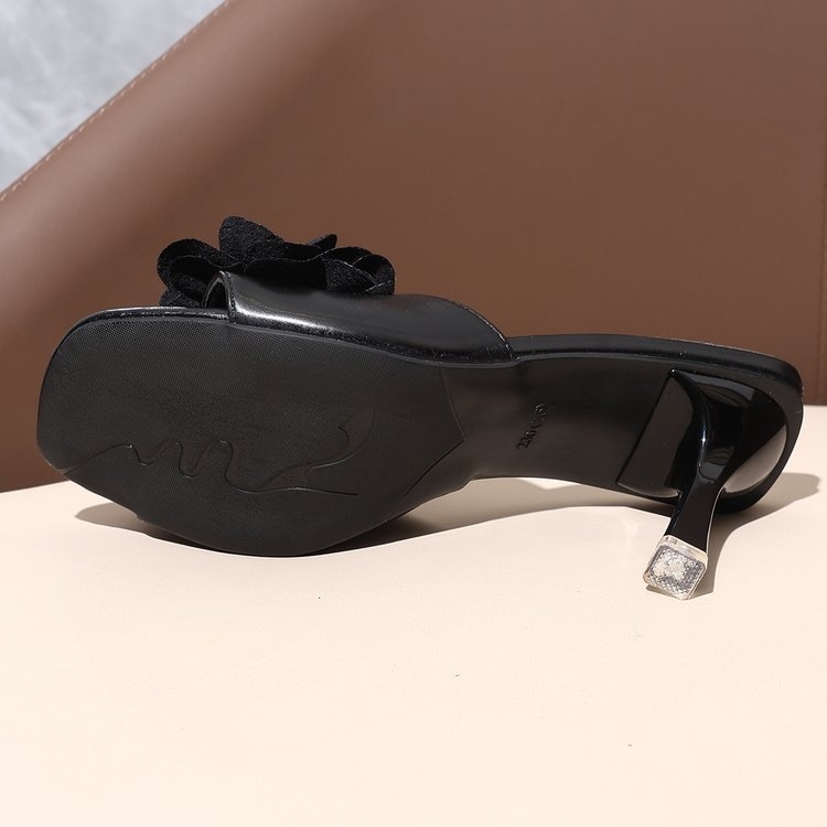 2025. aasta kevad- ja suveuued madala kontsaga prantsuse sussid, elegantsed moodsed stilett-naiste kingad, magusate lilledega kõrged kontsad, pluss-suuruses