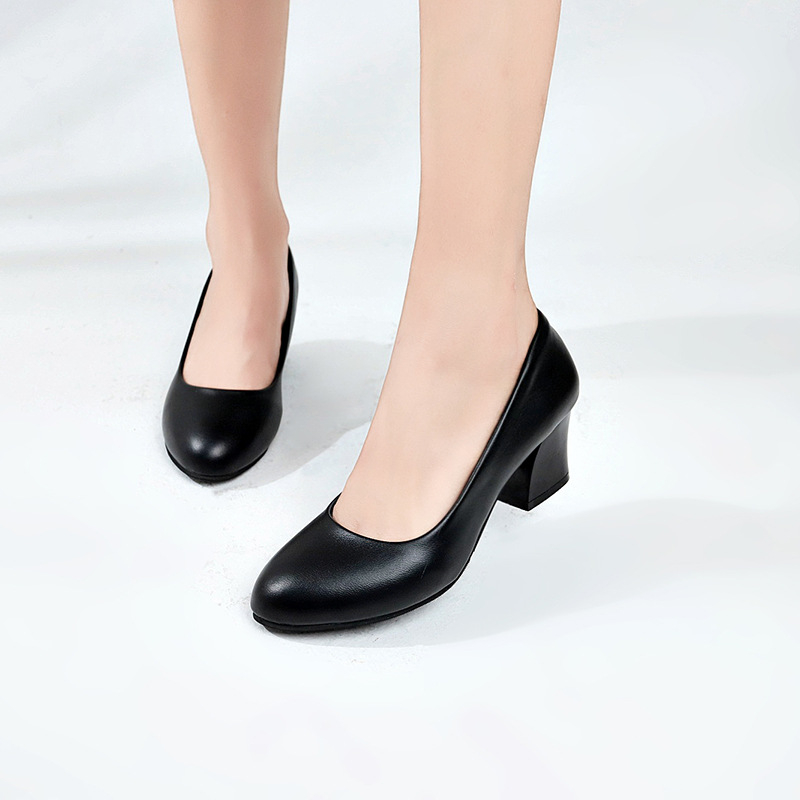 Γυναικεία φλατ παπούτσια 2025 Καλοκαιρινά παπούτσια εργασίας σε νέο στυλ για γυναίκες, με χοντρό τακούνι, μεσαίο τακούνι, άνετα, επαγγελματικά, κομψά, για συνέντευξη, μεγάλα μεγέθη.