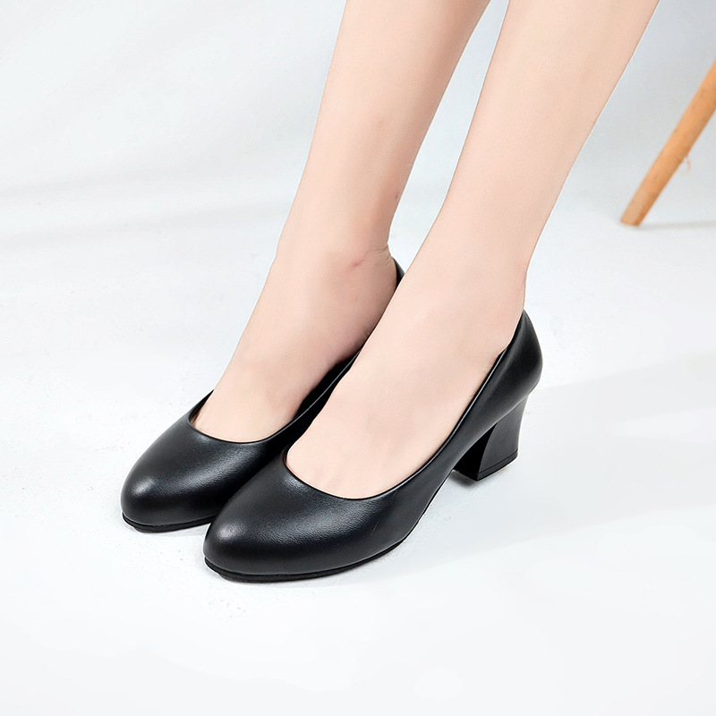 Γυναικεία φλατ παπούτσια 2025 Καλοκαιρινά παπούτσια εργασίας σε νέο στυλ για γυναίκες, με χοντρό τακούνι, μεσαίο τακούνι, άνετα, επαγγελματικά, κομψά, για συνέντευξη, μεγάλα μεγέθη.