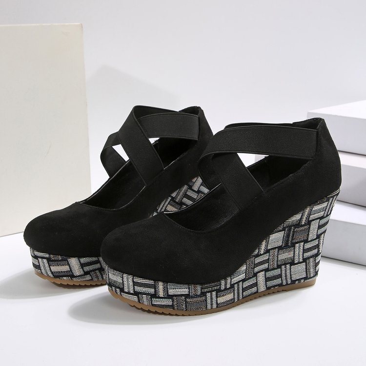 Σανδάλια Πλατφόρμας Εξωτερικού Εμπορίου Διασυνοριακά 2025 Νέα Άνοιξη και Φθινόπωρο Μοντέρνα Σανδάλια Πλατφόρμας με Χοντρό Σόλα, Ψηλοτάκουνα, Σταυρωτό Λουράκι, Μεγάλο Μέγεθος