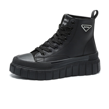 „CrossBorder 2025“ rudens ir žiemos naujo stiliaus patogūs storapadžiai moteriški laisvalaikio bateliai, juodi, paprasti, aukštakulniai bateliai moterims.