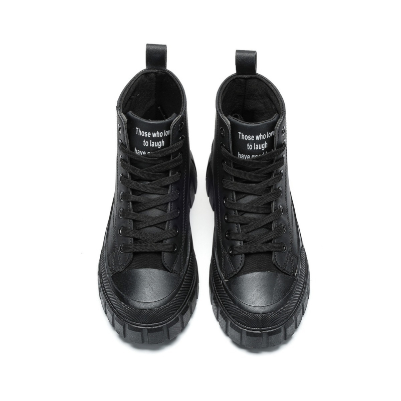 „CrossBorder 2025“ rudens ir žiemos naujo stiliaus patogūs storapadžiai moteriški laisvalaikio bateliai, juodi, paprasti, aukštakulniai bateliai moterims.