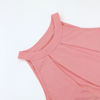 Ευρώπη και Αμερική Διασυνοριακό Ηλεκτρονικό εμπόριο 2024 Νέο στυλ Pure Color Στρογγυλή λαιμόκοψη Γυναικείο κάτω μέρος με λουράκι στο πίσω μέρος Amazon Independent Station