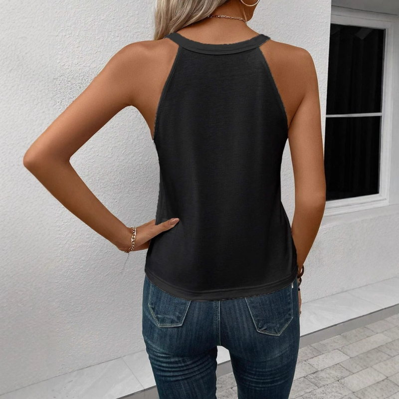 Ευρωπαϊκή και Αμερικανική Γυναικεία Ρούχα 2024 Νέα Σέξι Μπλούζα με Στενή Εφαρμογή και Χωρίς Πλάτη, Βιομηχανικού Στυλ, Χωρίς Πλάτη, Τυλιχτό Στήθος, Streetwear, Μικρή Μπλούζα με Πλάτη