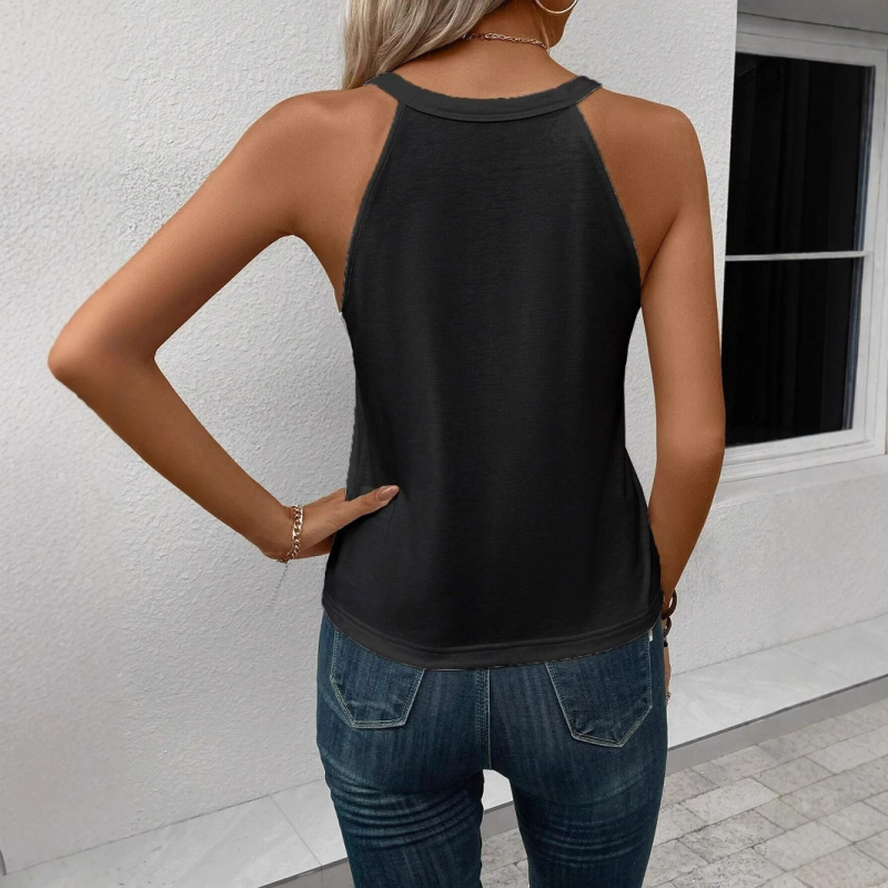 Ευρωπαϊκή και Αμερικανική Γυναικεία Ρούχα 2024 Νέα Σέξι Μπλούζα με Στενή Εφαρμογή και Χωρίς Πλάτη, Βιομηχανικού Στυλ, Χωρίς Πλάτη, Τυλιχτό Στήθος, Streetwear, Μικρή Μπλούζα με Πλάτη