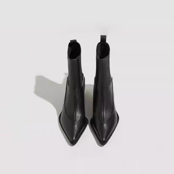 Εξωτερικού Εμπορίου για μεγάλα μεγέθη, Νέες μπότες και μποτάκια Western με μυτερή μύτη, Φθινοπωρινές και Χειμερινές μπότες Martin με ψηλοτάκουνα, Γυναικείες κοντές μπότες με χοντρό τακούνι