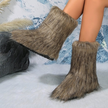 2024 m. rudens ir žiemos nauji užsienio prekybos plius dydžio moteriški vamzdiniai sniego batai Europoje ir Jungtinėse Amerikos Valstijose šilti pėdos apvalios galvos