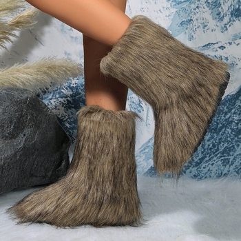 2024 m. rudens ir žiemos nauji užsienio prekybos plius dydžio moteriški vamzdiniai sniego batai Europoje ir Jungtinėse Amerikos Valstijose šilti pėdos apvalios galvos