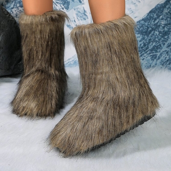 2024 m. rudens ir žiemos nauji užsienio prekybos plius dydžio moteriški vamzdiniai sniego batai Europoje ir Jungtinėse Amerikos Valstijose šilti pėdos apvalios galvos