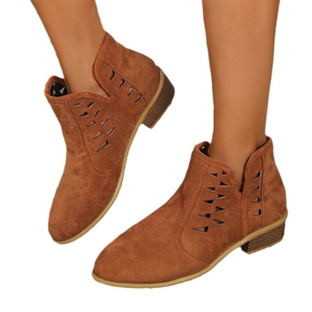 Μπότες για μεγάλα μεγέθη, με κοίλο, αναπνεύσιμο τακούνι και στρογγυλή μύτη, all-in-one, νέες γιορτινές, καθημερινές, μοντέρνες γυναικείες μπότες