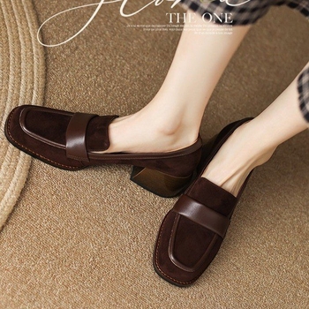 Ελαφριά πολυτελή ρετρό παπούτσια μονής στρώσης, γυναικεία παπούτσια άνοιξη και φθινόπωρο 2024, νέα παγωμένα slip-on loafers, ψηλοτάκουνα παπούτσια για καθημερινή χρήση, άνοιξη και φθινόπωρο