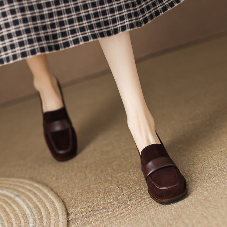 Ελαφριά πολυτελή ρετρό παπούτσια μονής στρώσης, γυναικεία παπούτσια άνοιξη και φθινόπωρο 2024, νέα παγωμένα slip-on loafers, ψηλοτάκουνα παπούτσια για καθημερινή χρήση, άνοιξη και φθινόπωρο