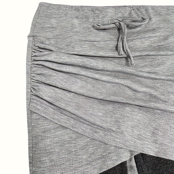 Piiriülesed Euroopa ja Ameerika temperamendiga kootud kontrastvärvi võlts kaheosalised pluss-suuruses kitsad püksid, pingutusnööriga elastse vöökohaga joogapüksid naistele