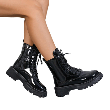 Γυναικείες Μπότες Martin, Βρετανικού Στυλ, Άνοιξη 2025, Νέες Λεπτές Μπότες, Ins, Plus Size, Μπότες Fried Street, Μαύροι, Χοντρός Πάτος