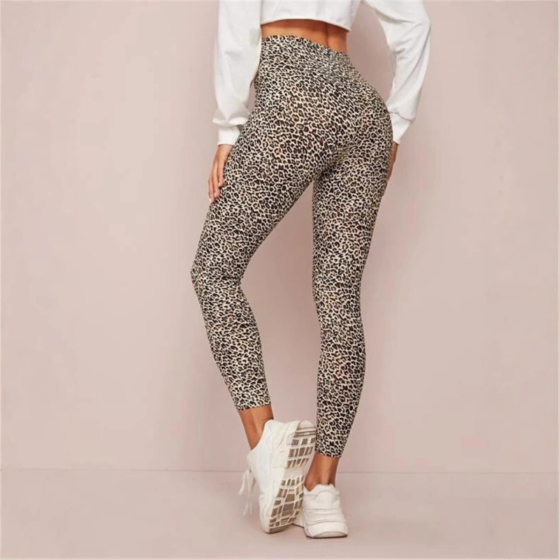 Φθινοπωρινά λεπτά κοντομάνικα κολάν με λεοπάρ μοτίβο, φθινοπωρινά και χειμωνιάτικα