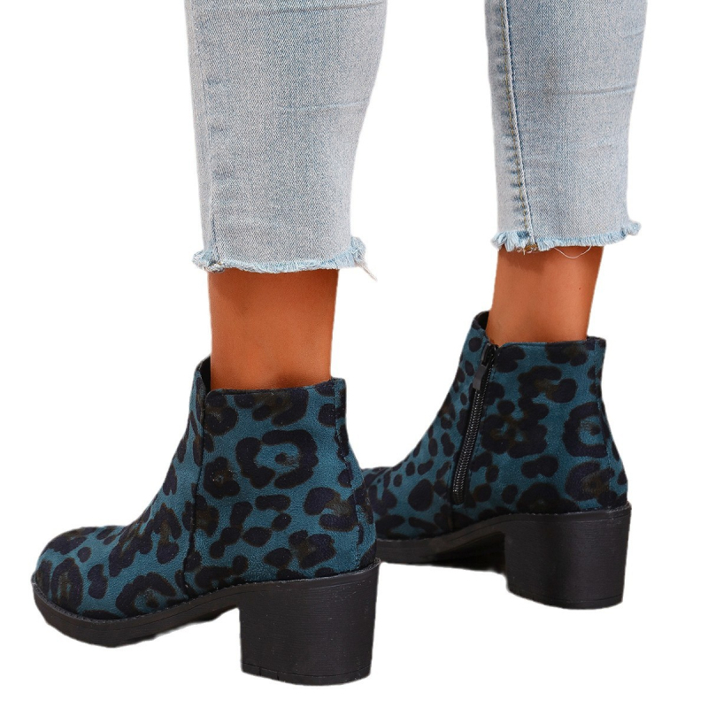 Storakulniai, plius dydžio britiško stiliaus trumpi moteriški aulinukai 2024 m. rudens/žiemos modeliui, nauji užsienio prekybos zomšos batai su viduriniu kulnu, užtrauktuku šone moterims.