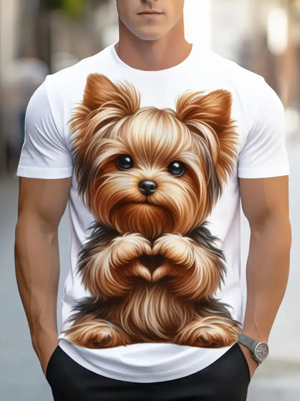 Διασυνοριακό, μοντέρνο, μοντέρνο, τρισδιάστατα εκτυπωμένο, κοντομάνικο ανδρικό μπλουζάκι με στρογγυλή λαιμόκοψη, με καυτές πωλήσεις σε όλες τις χώρες