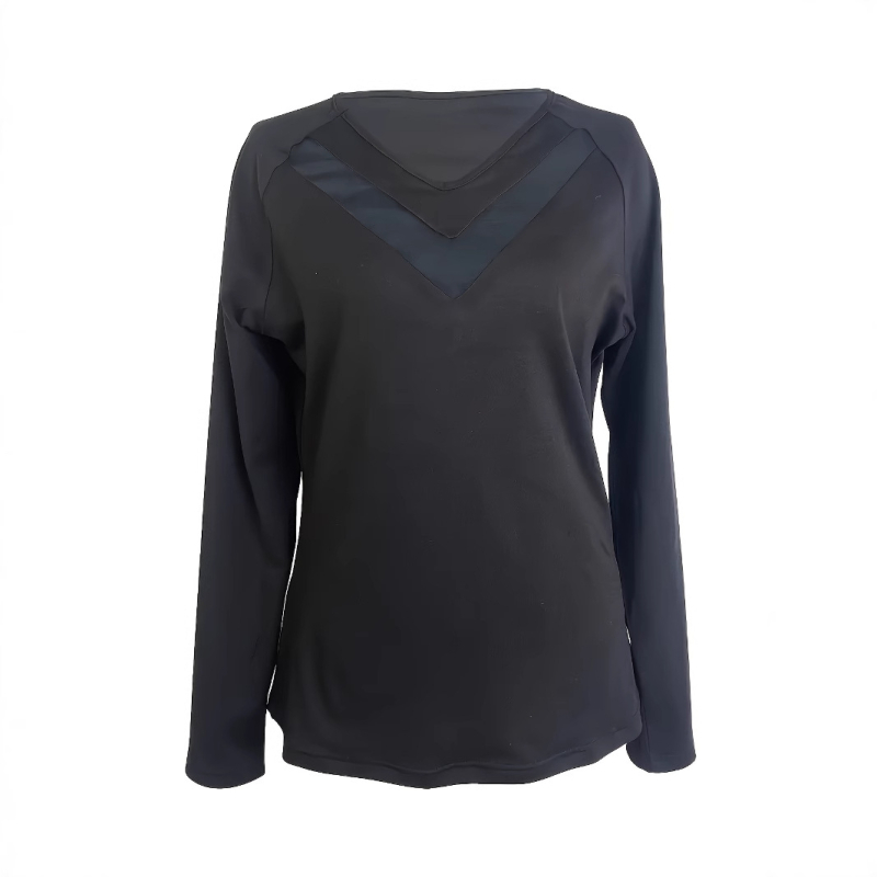 Διασυνοριακό Amazon 2025 άνοιξη και καλοκαίρι, νέο μπλουζάκι με V-neck και λεπτό τοπ με μακριά μανίκια, για την Ευρώπη και τις Ηνωμένες Πολιτείες