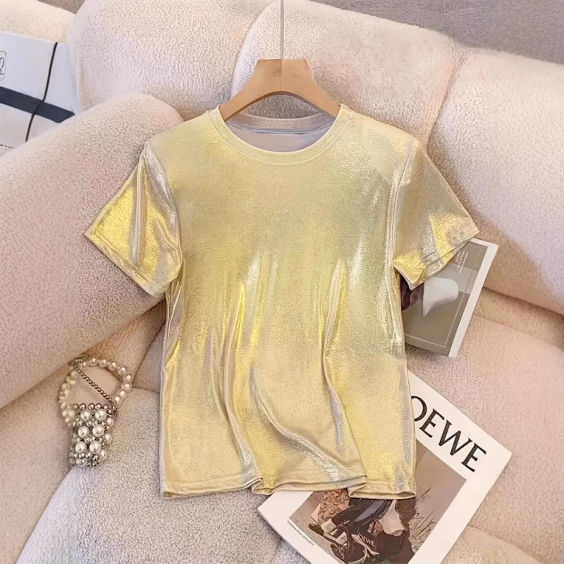 Amazon Cross-Border Νέο Aliexpress Άνοιξη και Καλοκαίρι Ευρωπαϊκό και Αμερικανικό Casual T-shirt με Στρογγυλή Λαιμόκοψη και Κοντομάνικο Μπλούζα