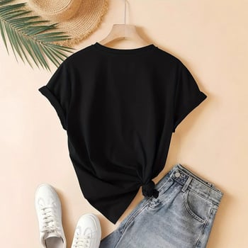 Amazon Ευρωπαϊκό και αμερικανικό γιλέκο μόδας με εκτύπωση γραμμάτων με έκρηξη και στρογγυλή λαιμόκοψη