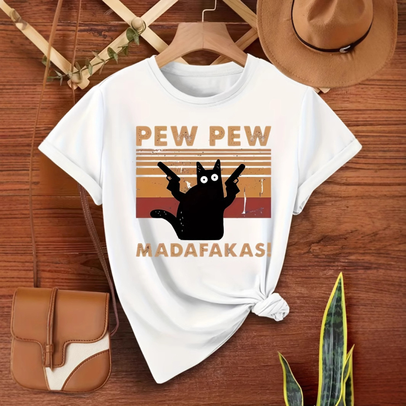 Amazon Ευρωπαϊκό και αμερικανικό γιλέκο μόδας με εκτύπωση γραμμάτων με έκρηξη και στρογγυλή λαιμόκοψη