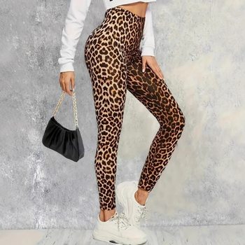Δημοφιλή διασυνοριακά κολάν με λεοπάρ μοτίβο, ευρωπαϊκά και αμερικανικά ψηλόμεσα, στενά εφαρμοστά, ανορθωτικά γλουτών, αθλητικά πανωφόρια, ελαστικά παντελόνια γιόγκα εννέα σημείων