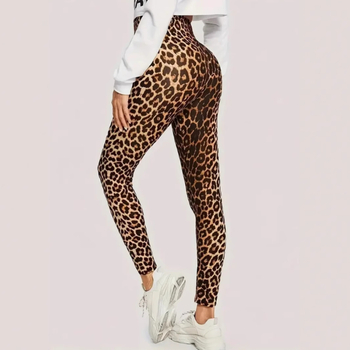 Δημοφιλή διασυνοριακά κολάν με λεοπάρ μοτίβο, ευρωπαϊκά και αμερικανικά ψηλόμεσα, στενά εφαρμοστά, ανορθωτικά γλουτών, αθλητικά πανωφόρια, ελαστικά παντελόνια γιόγκα εννέα σημείων